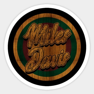 Circle Retro Miles Davis Sticker